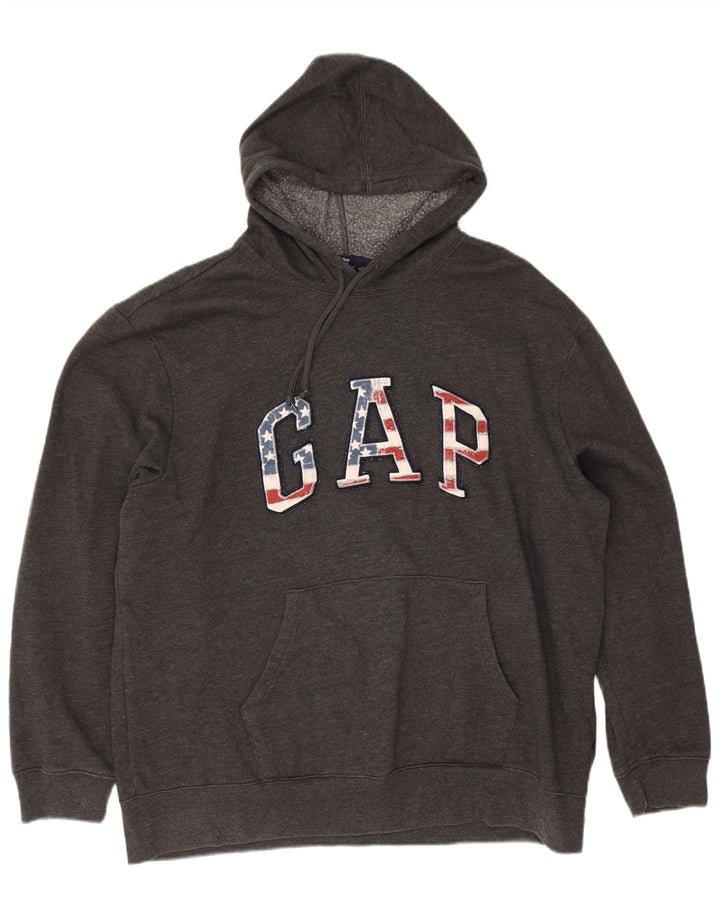 Gap Mens Graphic Hoodie Jumper 2XL Grey