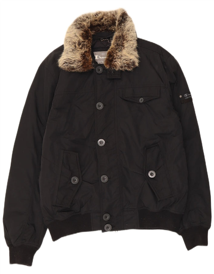 CHAMPION Mens Bomber Jacket UK 40 Large Black