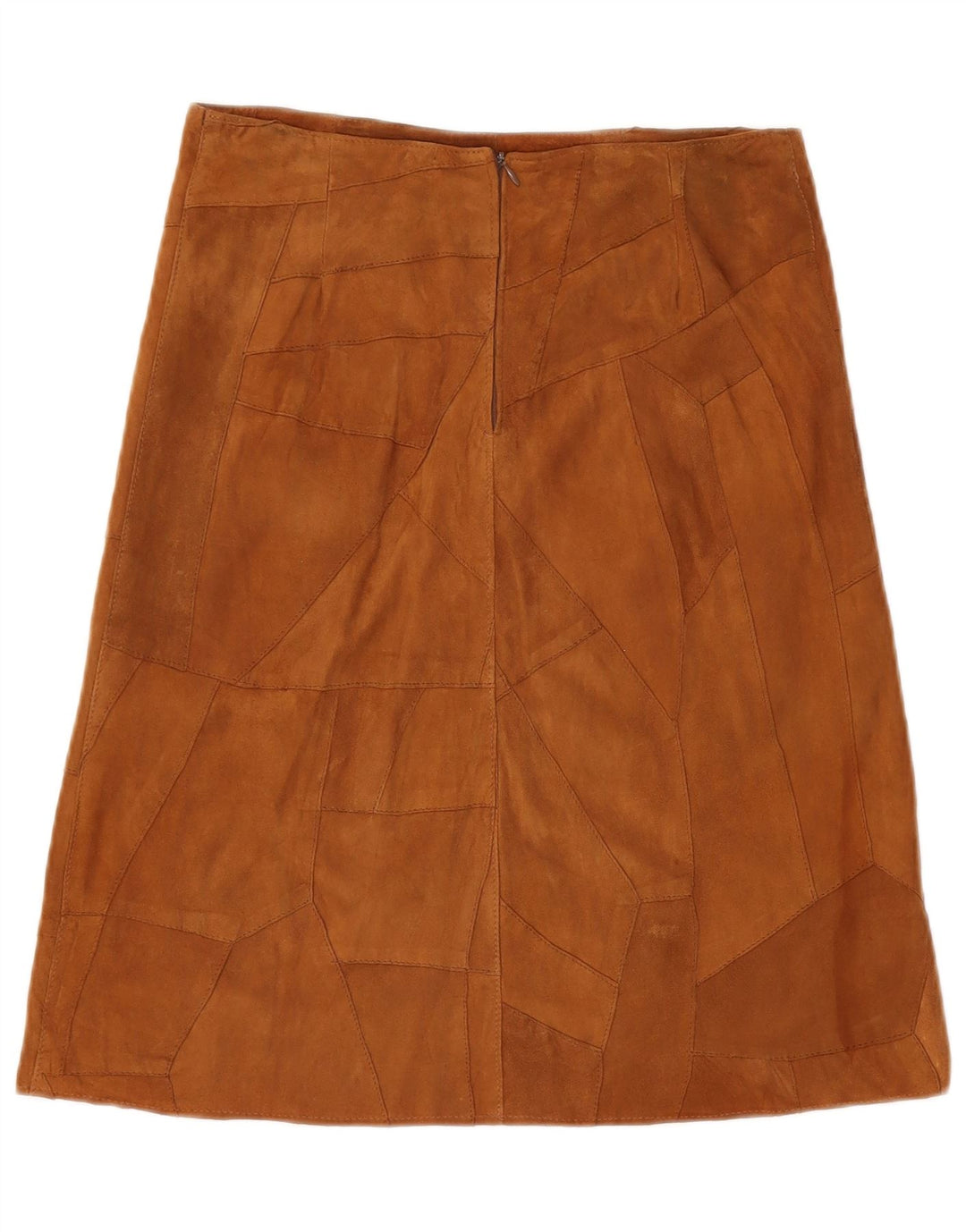 VINTAGE Womens Suede Skirt IT 44 Medium W30  Brown Leather