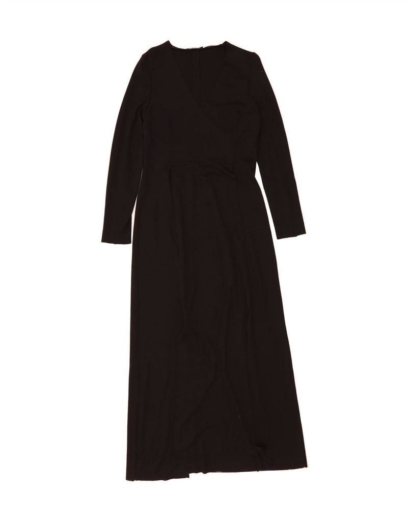ZARA Womens Long Sleeve Maxi Dress UK 14 Large Black Vintage Zara and Second-Hand Zara from Messina Hembry 