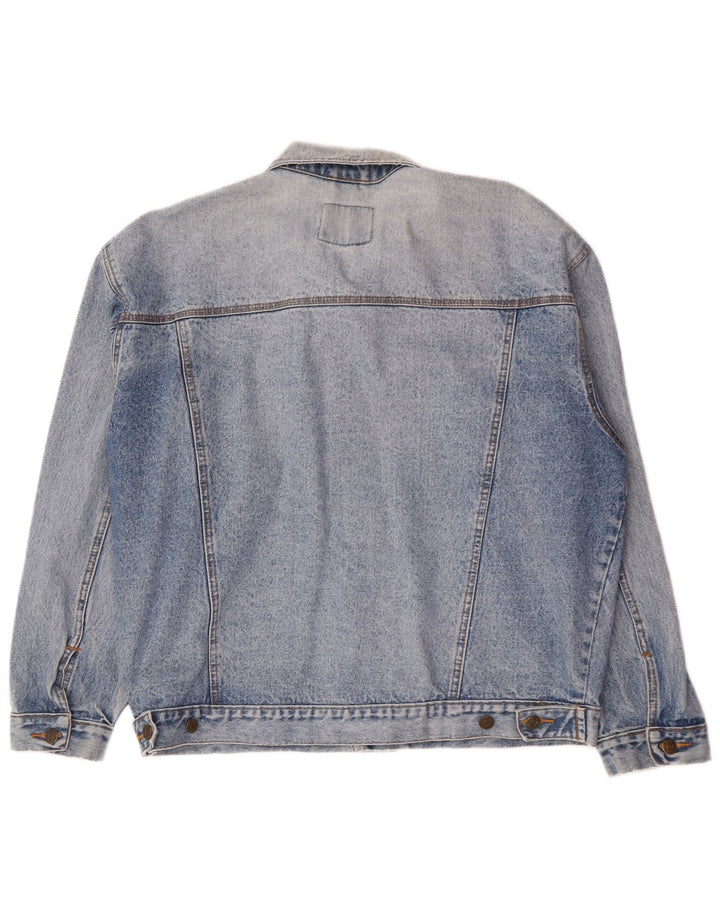 Traffic Mens Denim Jacket UK 42 XL Blue Cotton