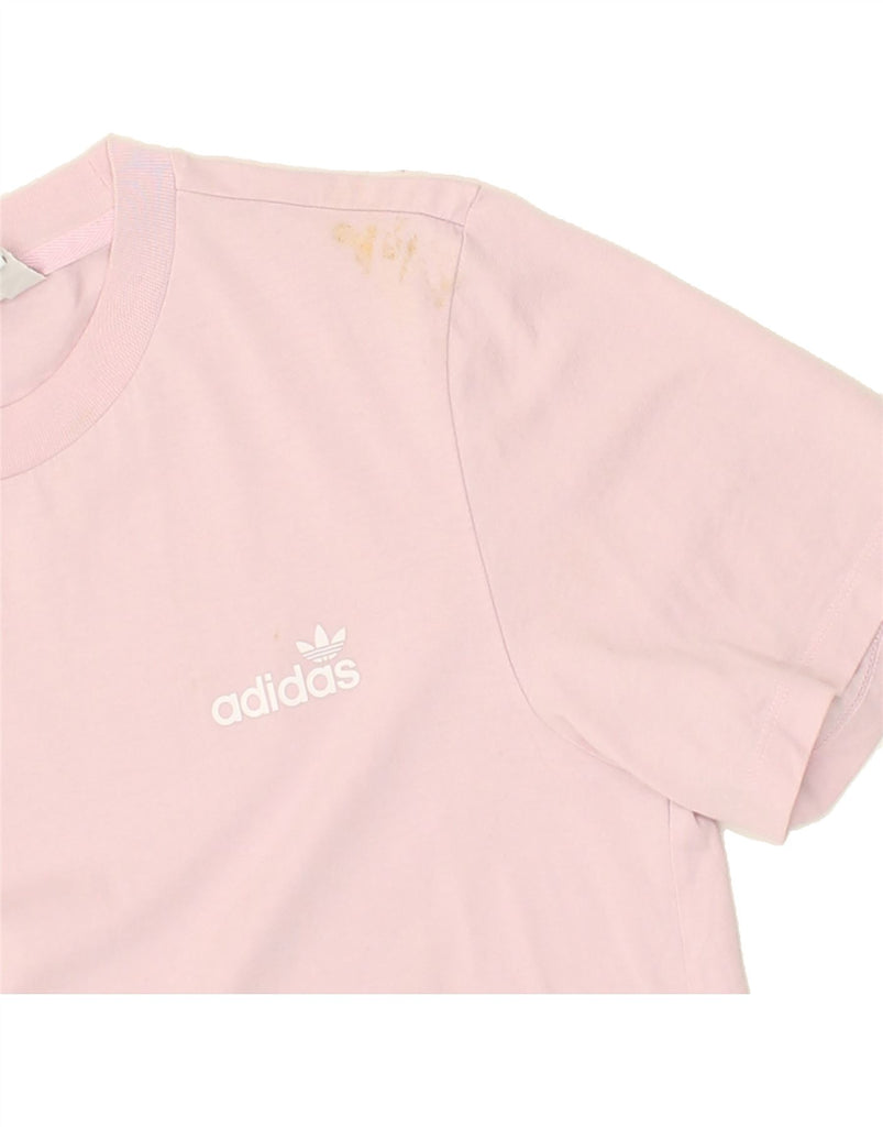 ADIDAS Womens Graphic T-Shirt Top UK 10 Small  Pink Cotton | Vintage Adidas | Thrift | Second-Hand Adidas | Used Clothing | Messina Hembry 