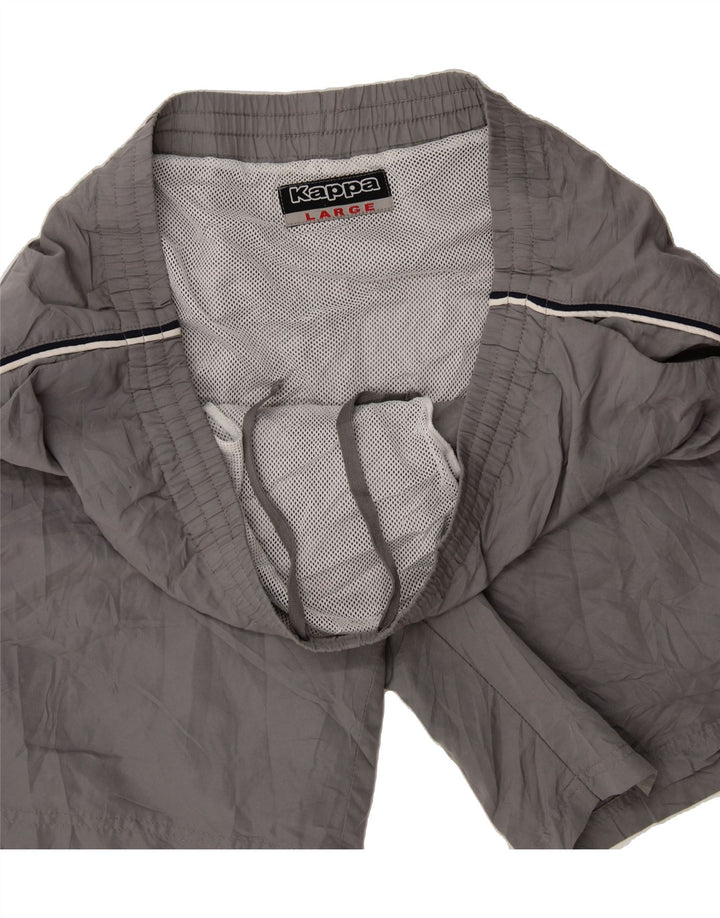 KAPPA Mens Sport Shorts Large  Grey Polyester Vintage Kappa and Second-Hand Kappa from Messina Hembry 