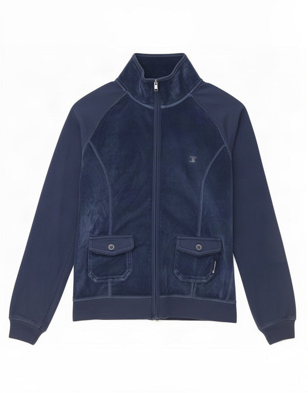 Champion Womens Heritage Fit Tracksuit Top Jacket UK 10 Small Navy Blue