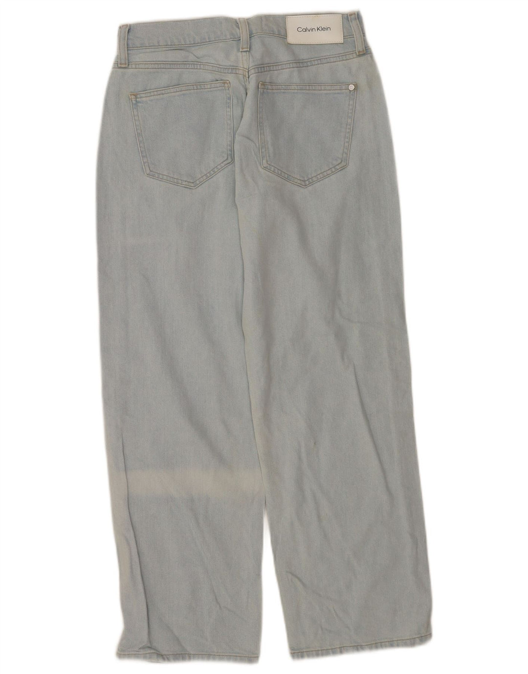 CALVIN KLEIN Womens Straight Jeans W28 L27 Blue Cotton
