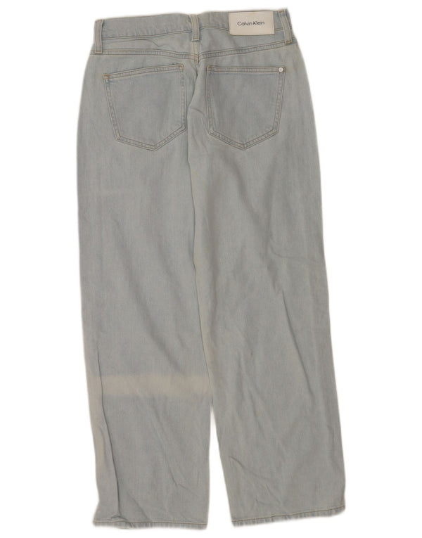 CALVIN KLEIN Womens Straight Jeans W28 L27 Blue Cotton