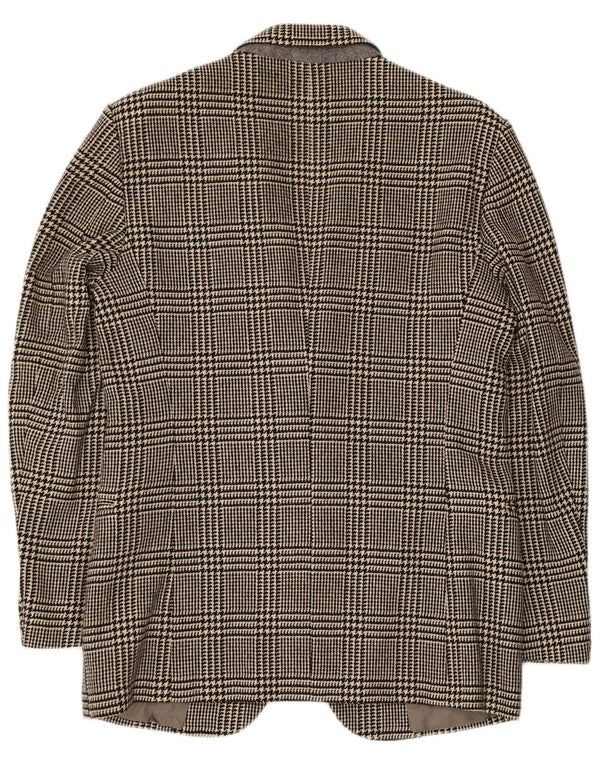 Jack Emerson Mens 2 Button Blazer Jacket UK 36 Small Black Houndstooth
