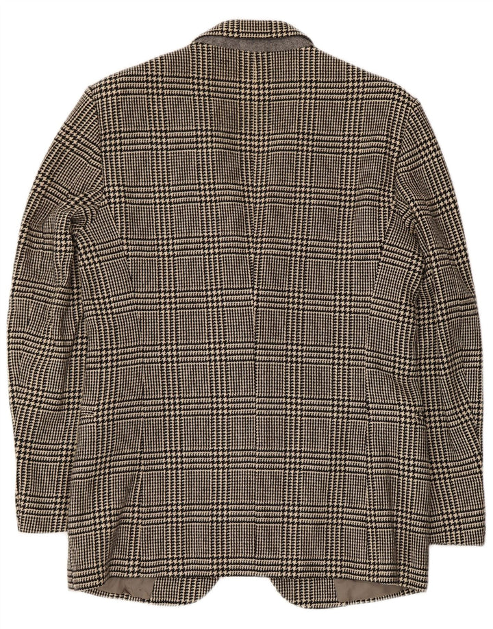 Jack Emerson Mens 2 Button Blazer Jacket UK 36 Small Black Houndstooth