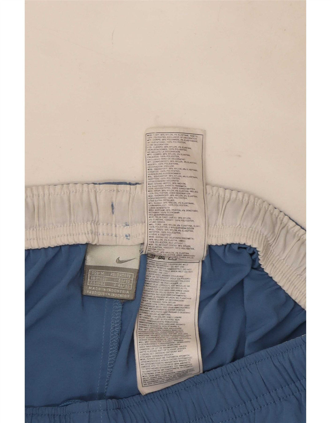 Nike Mens Tracksuit Trousers Medium Blue Striped Nylon