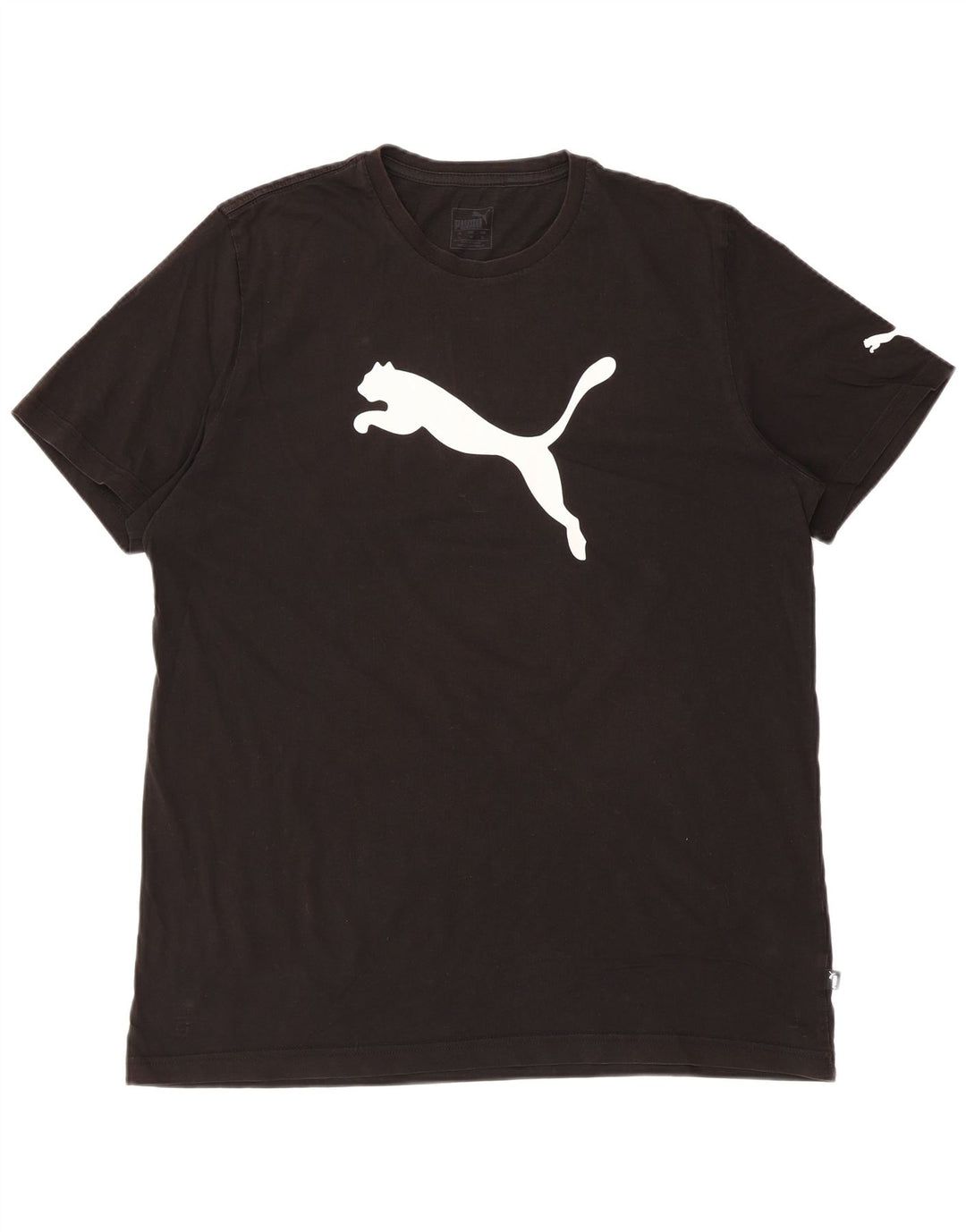 PUMA Mens Graphic T-Shirt Top XL Black Cotton