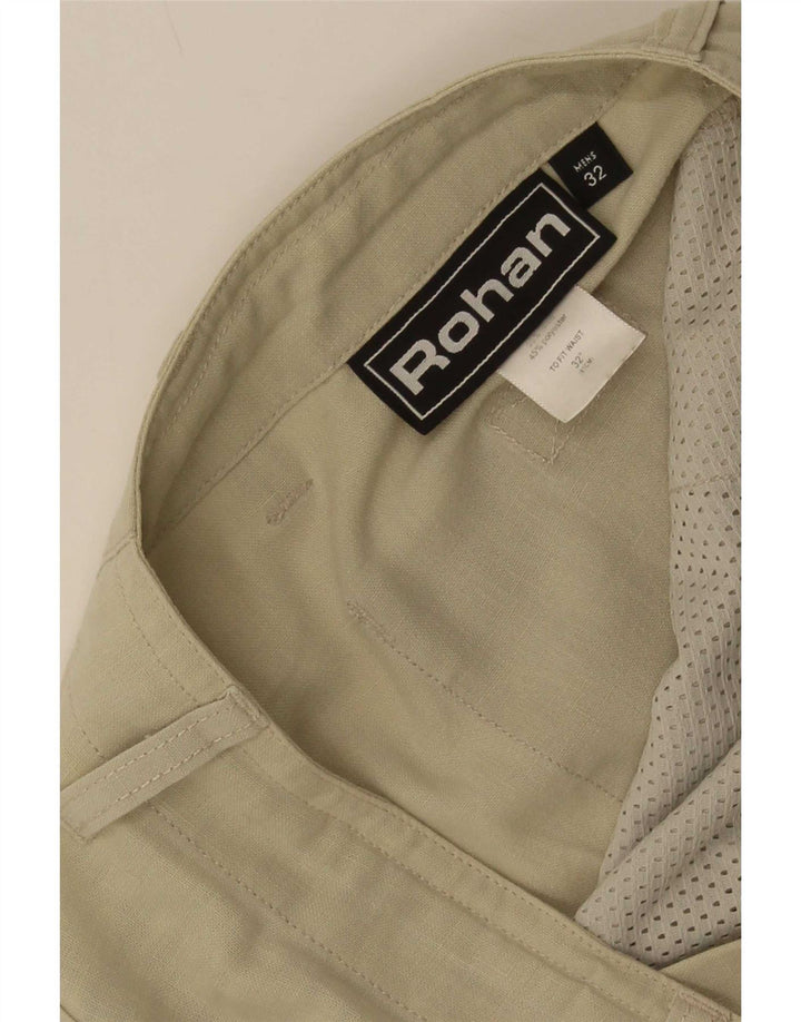 Rohan Mens Casual Shorts Medium W32 Khaki Linen