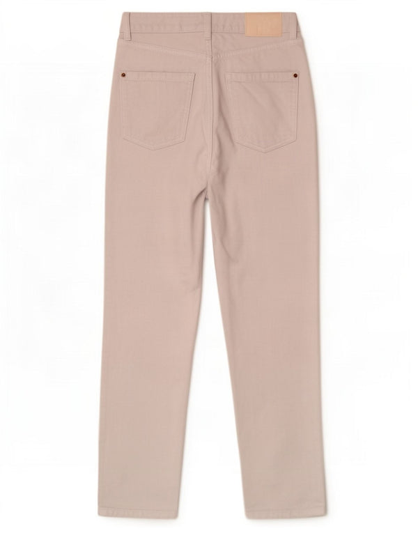 Zara Womens High Rise Tapered Jeans EU 34 2XS W24 L26 White