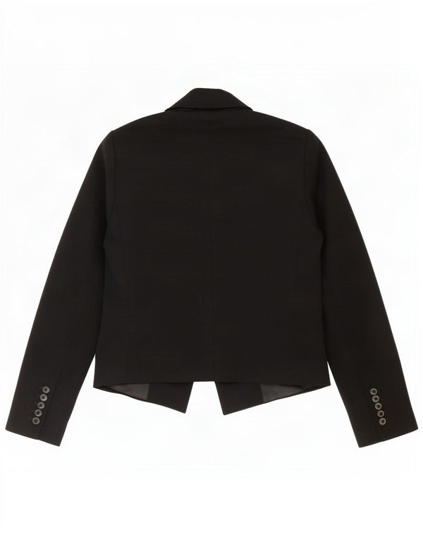 Zara Womens Open Blazer Jacket UK 10 Small Black Polyester