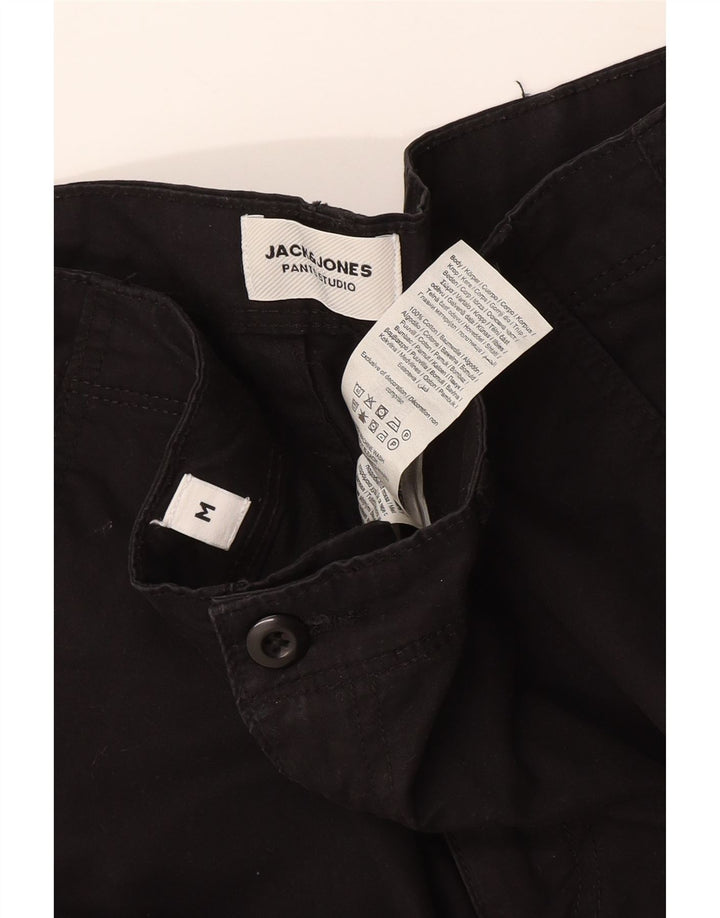 Jack & Jones Mens Cargo Shorts Medium W32  Black Cotton