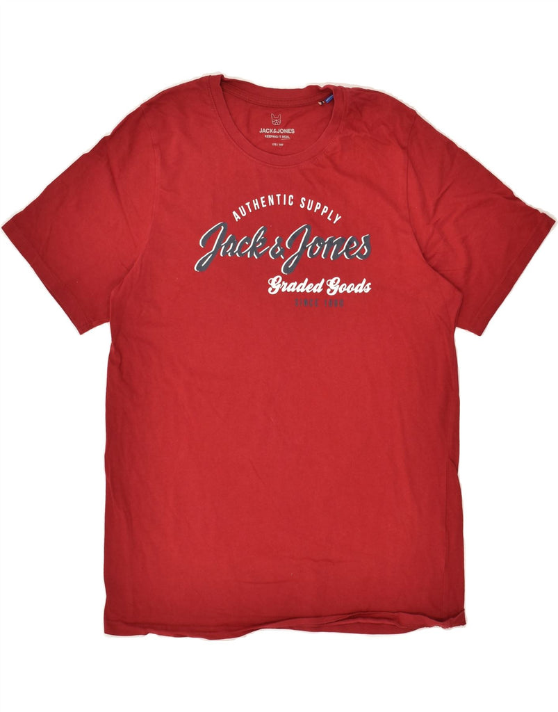 JACK & JONES Boys Graphic T-Shirt Top 15-16 Years Red | Vintage Jack & Jones | Thrift | Second-Hand Jack & Jones | Used Clothing | Messina Hembry 