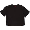 MAX & CO. Womens Oversized Crop T-Shirt Top UK 10 Small Black Cotton Vintage Max & Co. and Second-Hand Max & Co. from Messina Hembry 