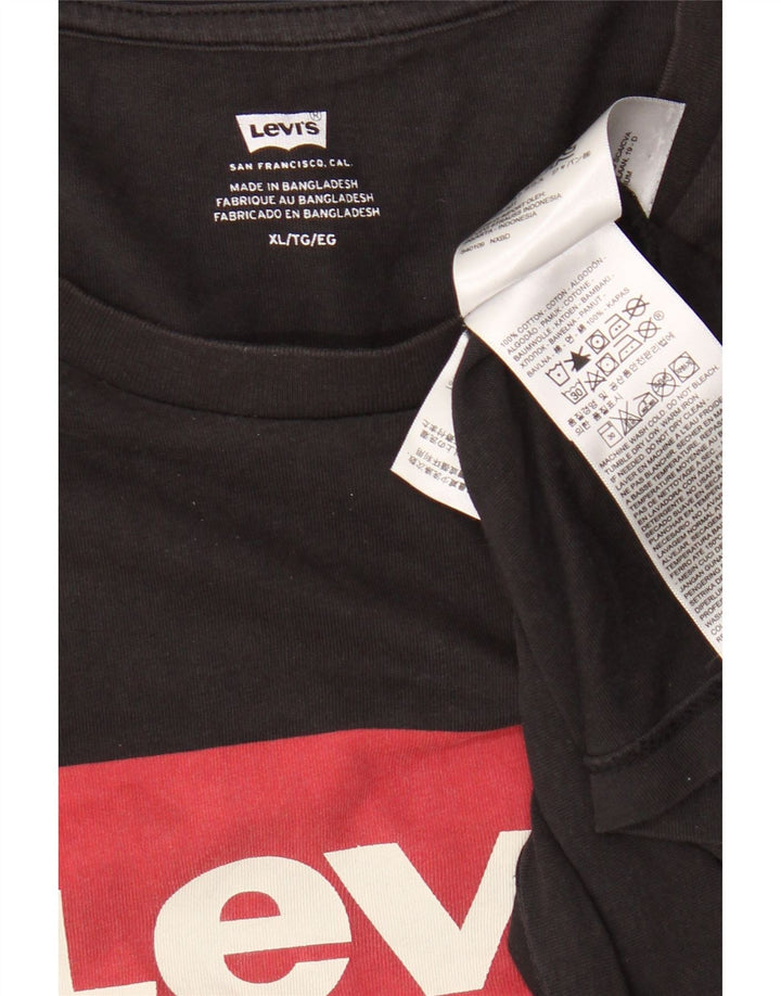 Levi's Mens Graphic T-Shirt Top XL Black Cotton