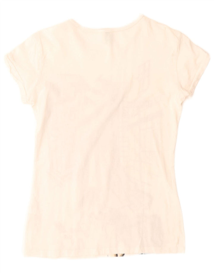 BENETTON Girls Graphic T-Shirt Top 11-12 Years 2XL  White Cotton