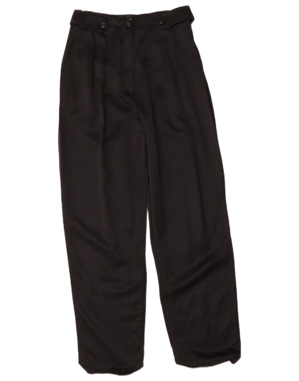 Whistles Womens High Waist Pegged Chino Trousers UK 10 Small W26 L27 Black