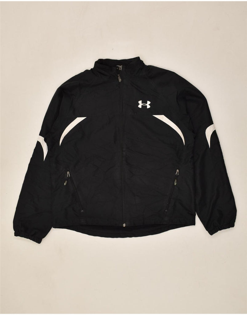 UNDER ARMOUR Mens Tracksuit Top Jacket Medium Black Polyester | Vintage Under Armour | Thrift | Second-Hand Under Armour | Used Clothing | Messina Hembry 