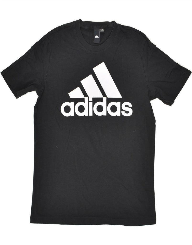 ADIDAS Mens Graphic T-Shirt Top Medium Black Cotton | Vintage Adidas | Thrift | Second-Hand Adidas | Used Clothing | Messina Hembry 