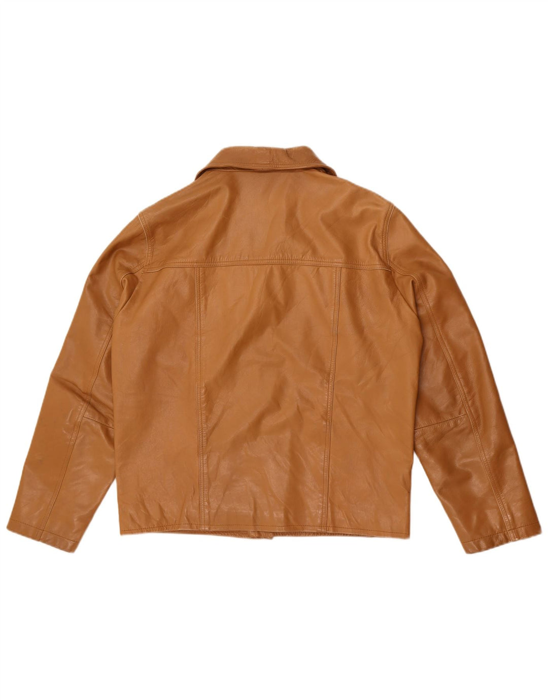 Gipsy Mens Leather Jacket UK 40 Large Brown Leather