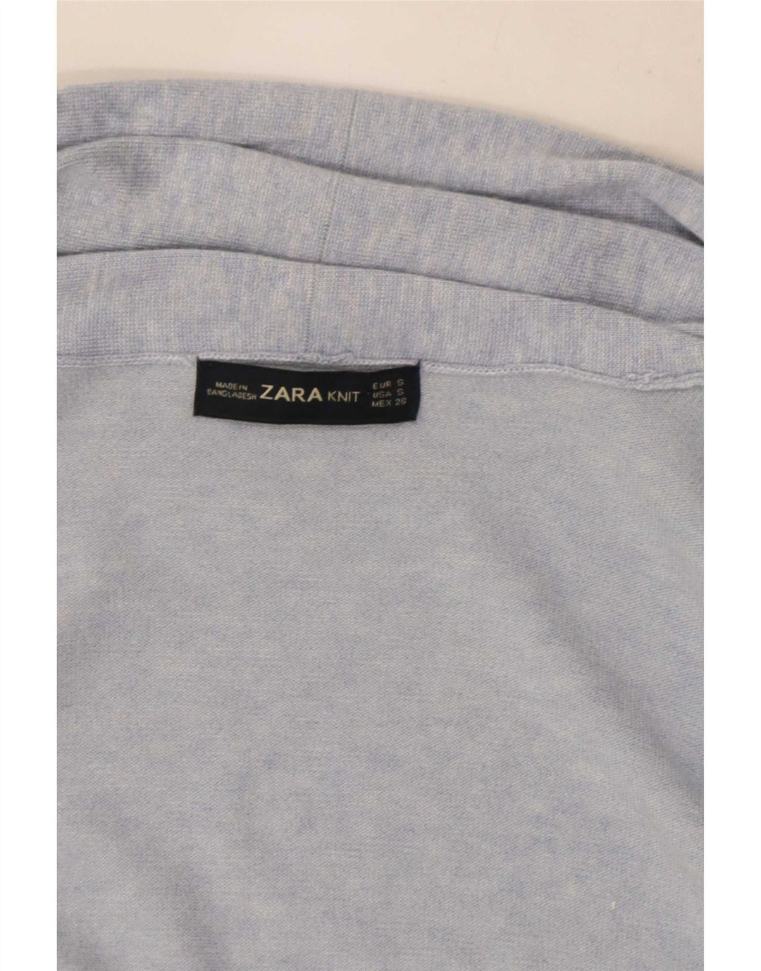 Zara Womens Longline Cardigan Sweater UK 10 Small Blue