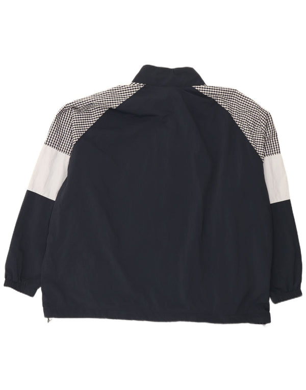 Lyle & Scott Mens Rain Jacket UK 46 3XL Navy Blue Colourblock Nylon