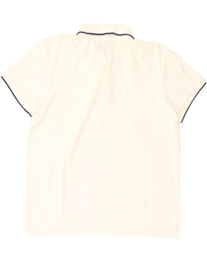 LOTTO Mens Polo Shirt Medium White Cotton Vintage Lotto and Second-Hand Lotto from Messina Hembry 