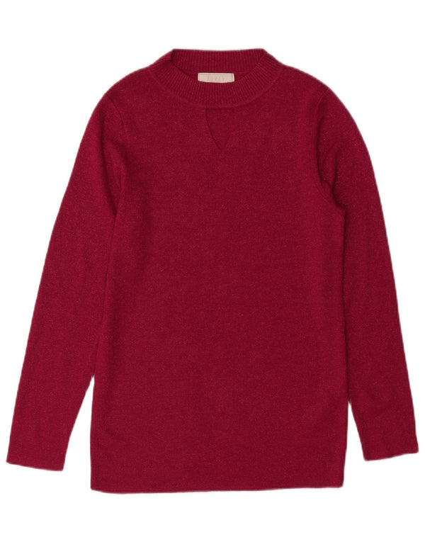 Lipsy Girls Turtle Neck Jumper Sweater 13-14 Years Pink Polyester