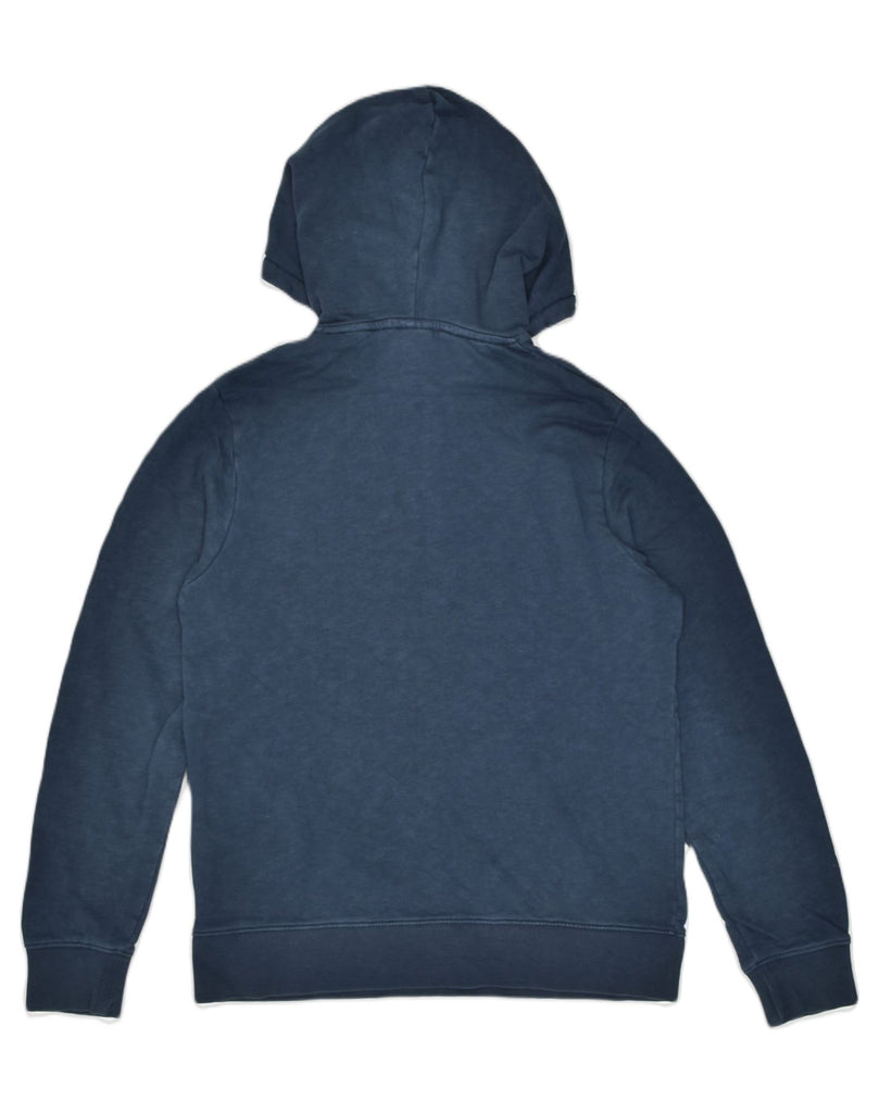 JACK & JONES Mens Graphic Hoodie Jumper Medium Navy Blue Cotton | Vintage | Thrift | Second-Hand | Used Clothing | Messina Hembry 