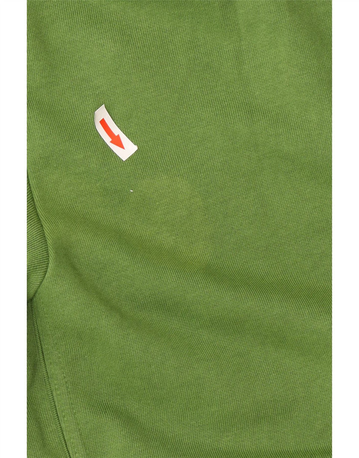 Champion Mens Zip Hoodie Sweater Large Green Cotton