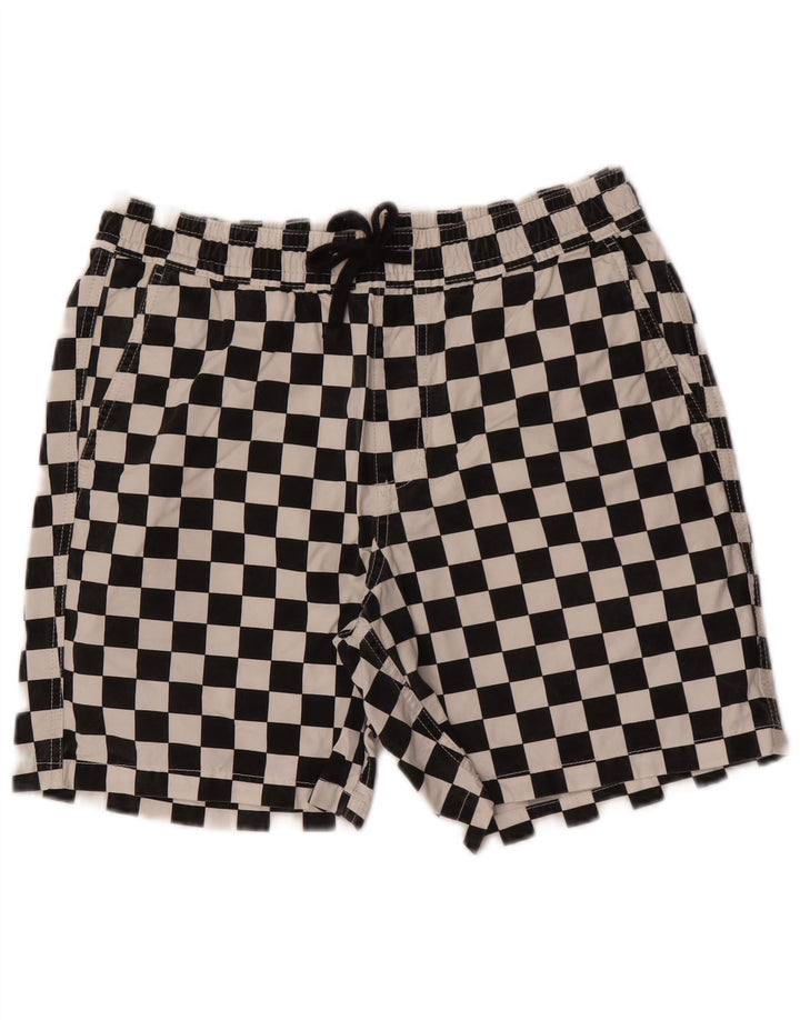 Vans Mens Swimming Shorts Medium  Black Geometric Cotton