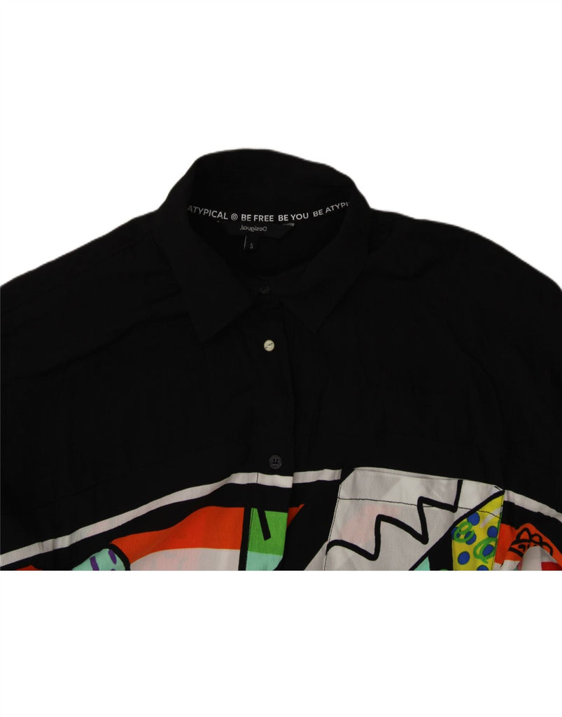 DESIGUAL Womens Oversized Shirt Dress UK 10 Small Multicoloured Geometric Vintage Desigual and Second-Hand Desigual from Messina Hembry 