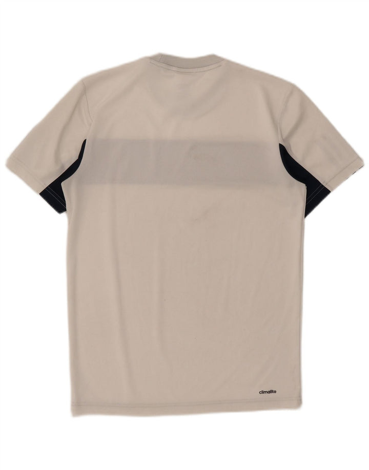 ADIDAS Mens Tennis T-Shirt Top Small White Colourblock Polyester