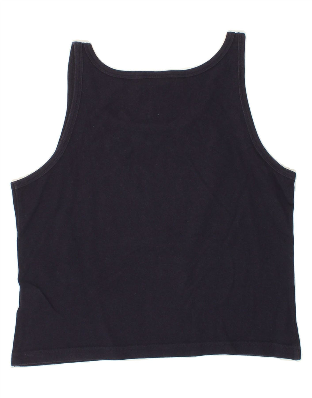 INVICTA Womens Crop Vest Top UK 14 Large Navy Blue Cotton Vintage Invicta and Second-Hand Invicta from Messina Hembry 