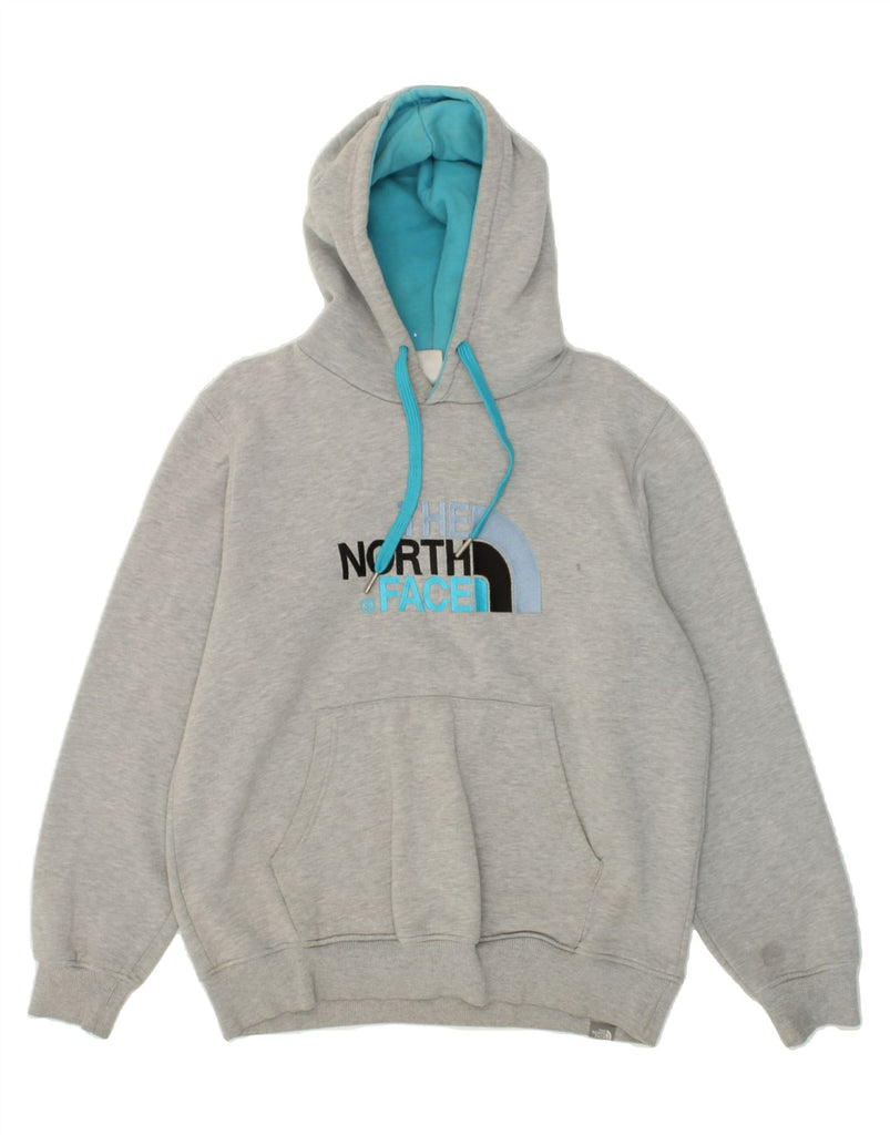 THE NORTH FACE Womens Graphic Hoodie Jumper UK 16 Large Grey Cotton | Vintage The North Face | Thrift | Second-Hand The North Face | Used Clothing | Messina Hembry 