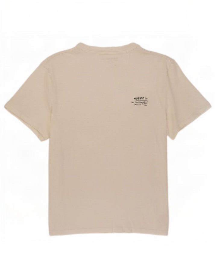 Guess Mens Regular Fit T-Shirt Top Medium White Cotton