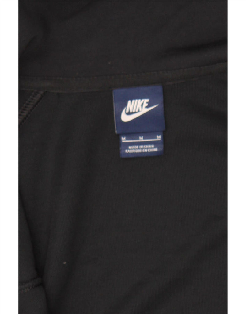 NIKE Mens Zip Hoodie Sweater Medium Black Cotton Vintage Nike and Second-Hand Nike from Messina Hembry 
