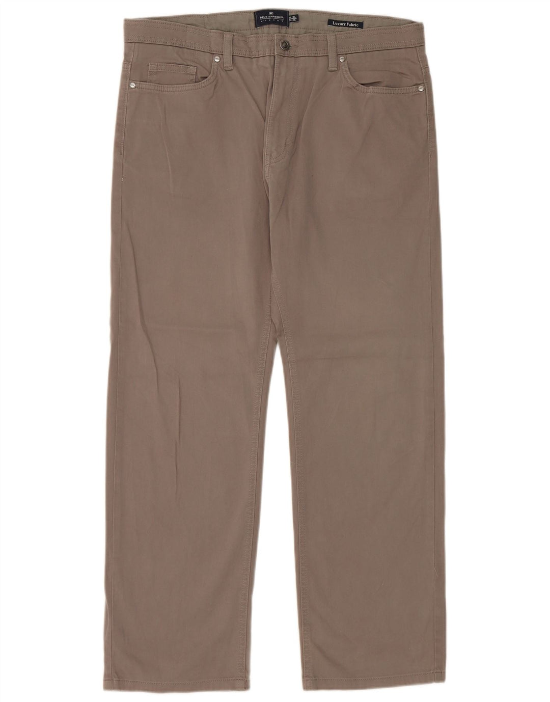 Marks & Spencer Mens Blue Harbour Straight Casual Trousers W36 L29 Grey