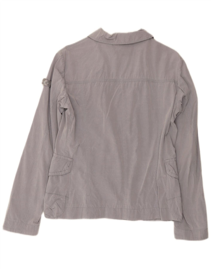 PEUTEREY Womens Utility Jacket IT 48 XL Grey Cupro