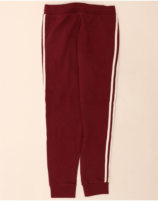 Adidas Mens Tracksuit Trousers Joggers Medium  Burgundy Cotton