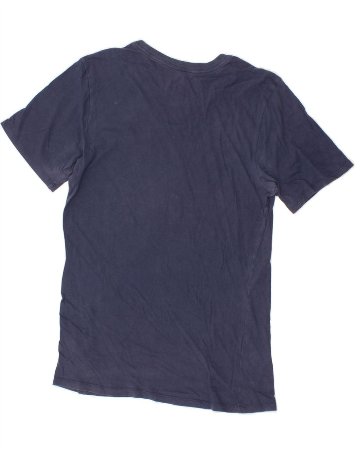 NIKE Mens Athletic Cut Graphic T-Shirt Top Small Navy Blue Cotton Vintage Nike and Second-Hand Nike from Messina Hembry 