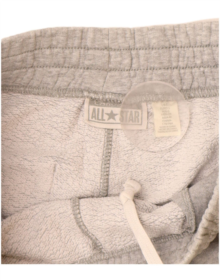 CONVERSE Mens Tracksuit Trousers Joggers Small Grey Flecked Cotton
