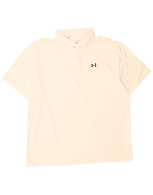 Under Armour Mens Polo Shirt 2XL White