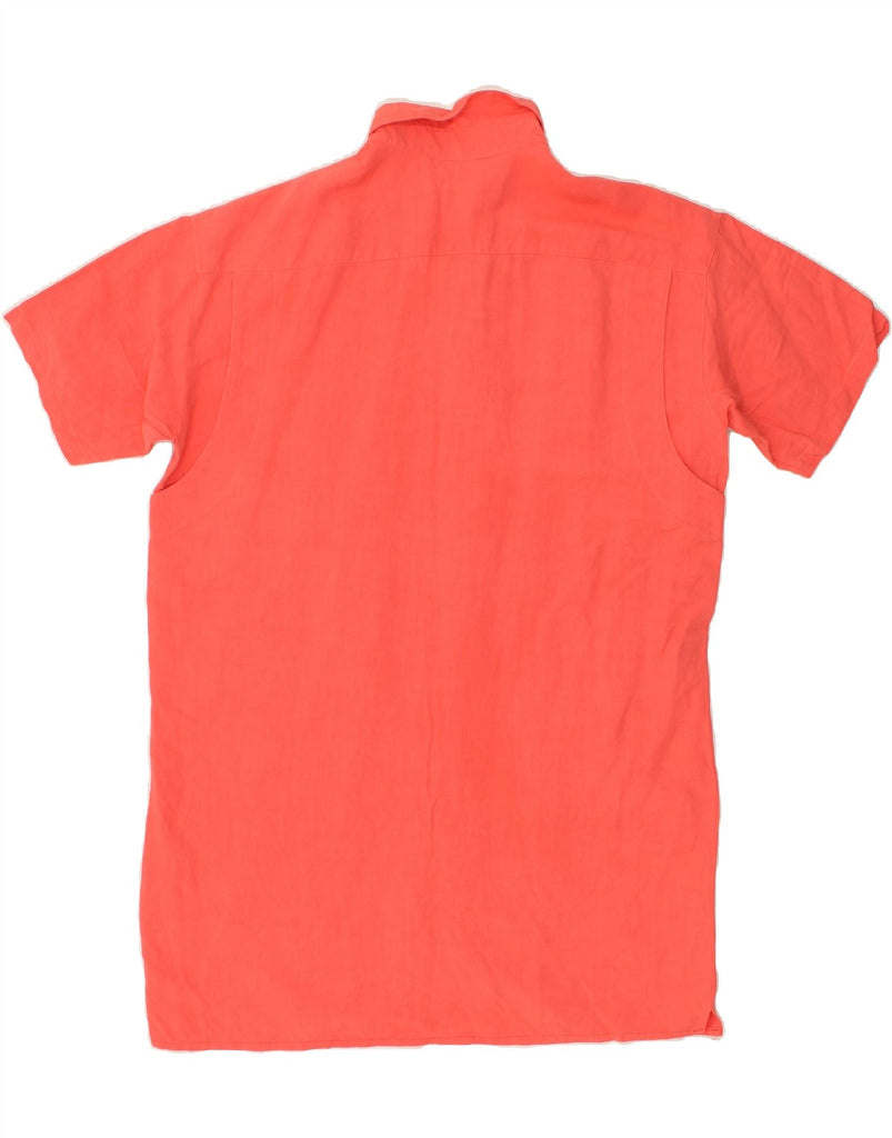 ICEBERG Womens Short Sleeve Shirt EU 42 Large Pink Linen | Vintage Iceberg | Thrift | Second-Hand Iceberg | Used Clothing | Messina Hembry 