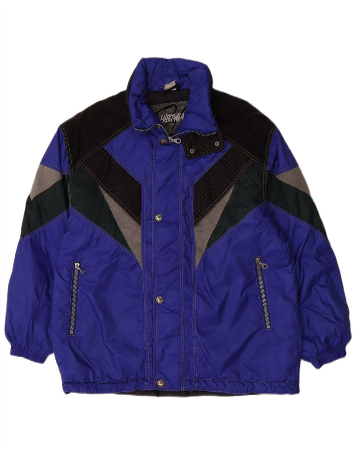Hibernia Mens Ski Jacket UK 38 Medium Blue Colourblock Polyamide