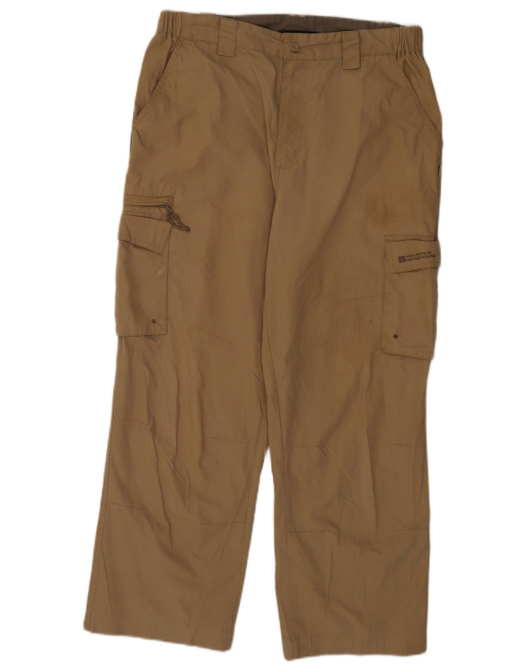 Mountain Warehouse Mens Straight Cargo Trousers W34 L26 Beige Polyester