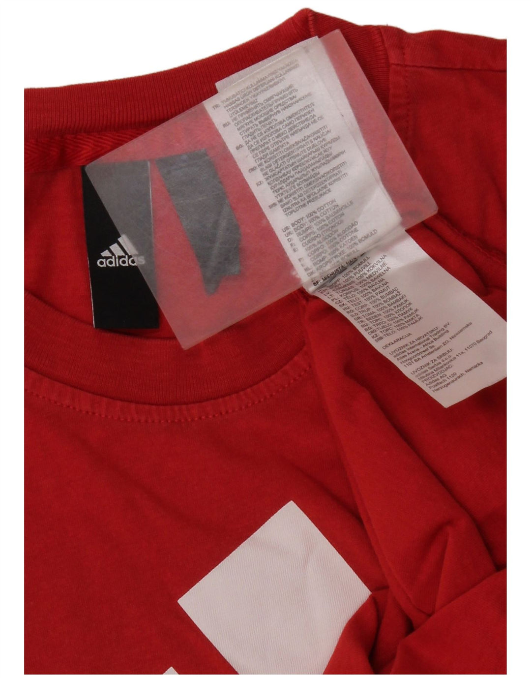 Adidas Mens Graphic T-Shirt Top Small Red Cotton