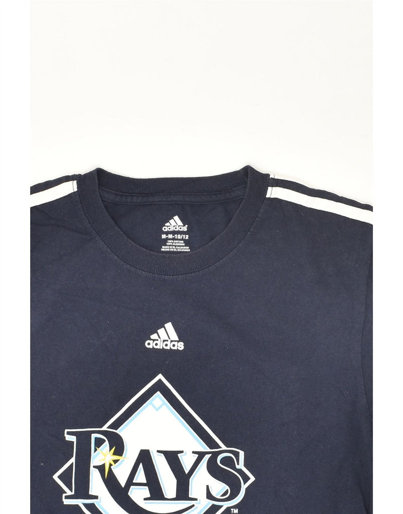 ADIDAS Boys Graphic T-Shirt Top 10-11 Years Medium  Navy Blue Cotton | Vintage Adidas | Thrift | Second-Hand Adidas | Used Clothing | Messina Hembry 